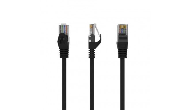 Võrgukaabel Patch kaabel CAT6 5.0m, must, UTP, PVC AWG 26 (7 x 0.15 mm)