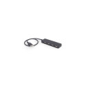 Gembird UHB-U2P4-06 interface hub USB 2.0 Type-A 480 Mbit/s Black