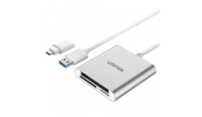 UNITEK Y-9313D card reader USB 3.2 Gen 1 (3.1 Gen 1) Type-A Silver