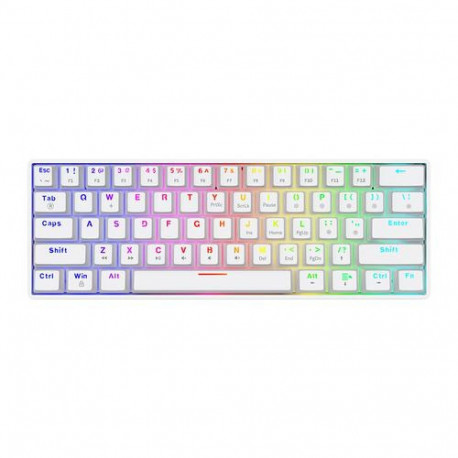 Savio WHITEOUT X2 BLUE keyboard Universal USB QWERTY White