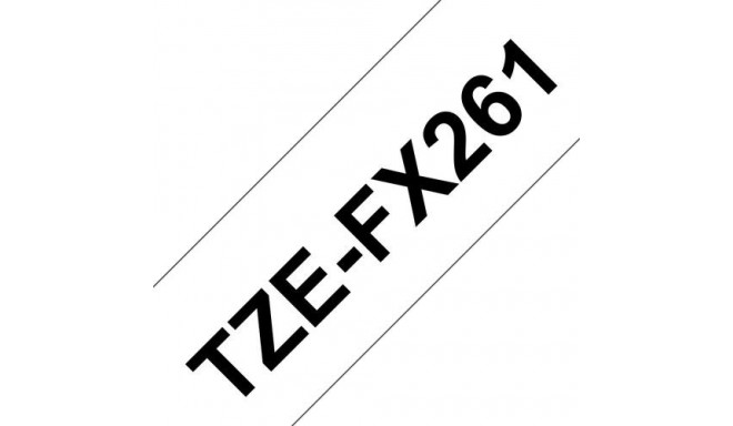 Brother TZE-FX261 label-making tape Black on white
