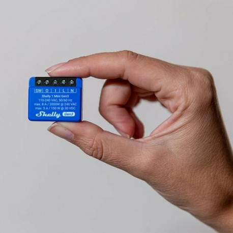 Shelly 1 Mini Gen3 Smart switch 1P Blue