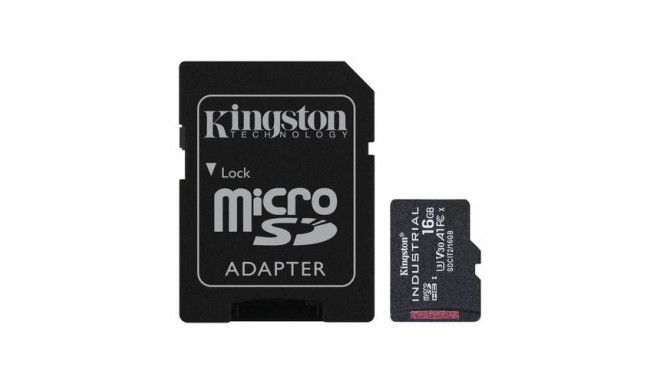 Kingston Technology Industrial 16 GB MicroSDHC UHS-I Class 10