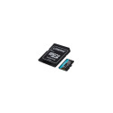 Kingston Technology 256GB microSDXC Canvas Go Plus Gen4 200MB/s A2 U3 V30 Card + Adapter