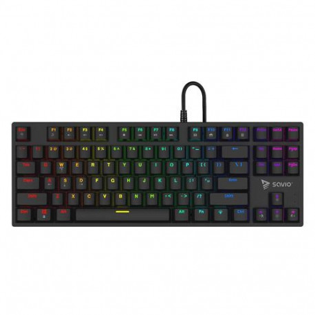 Savio SAVGK-TEMPEST X2 BROWN keyboard Universal USB QWERTY Black