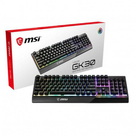 MSI VIGOR GK30 RGB MEMchanical Gaming Keyboard ' DE Layout, MECH. Membrane switches, 6-Zone