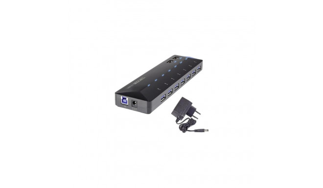 Renkforce RF-3806034 interface hub USB 3.2 Gen 1 (3.1 Gen 1) Type-B 5000 Mbit/s Black