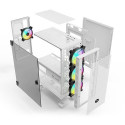 Savio Raptor White X1 ARGB Glass/Mesh White Computer Case Midi Tower