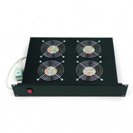 19'' horizontal fan unit 4xfans-220V/92W thermostat 2U black