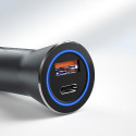 DUDAO Car Charger 45W PD+ QC5.0 1xUSB+1XType C Universal Silver Cigar lighter Fast charging Auto