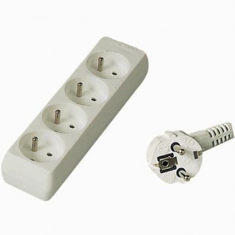 PremiumCord PP4-07 power extension 7 m 4 AC outlet(s) White
