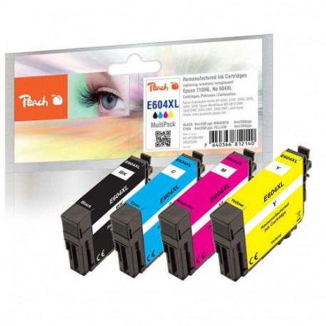 Peach PI200-982 ink cartridge 4 pc(s) Compatible High (XL) Yield Black, Cyan, Magenta, Yellow