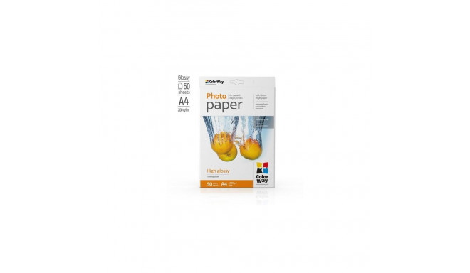 Colorway PG200050A4 photo paper A4 White Gloss
