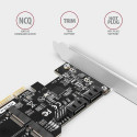 Axagon PCES-SA4M2 PCIe Controller 2x internal SATA 6G port+ M.2 B-key interface cards/adapter M.2, S