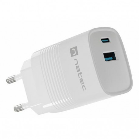 NATEC NUC-2140 mobile device charger Universal White AC Fast charging Indoor