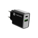 NATEC RIBERA Universal Black AC Fast charging Indoor