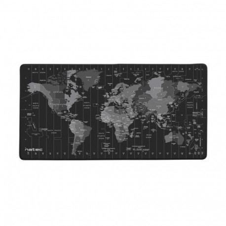 NATEC Time Zone Map Maxi Black, Grey
