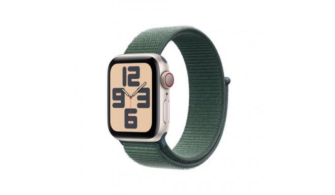Apple Watch SE GPS + Cellular 40mm Starlight Aluminium Case with Lake Green Sport Loop