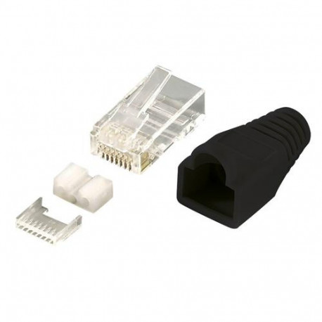 LogiLink MP0022 wire connector RJ45 Black, Transparent