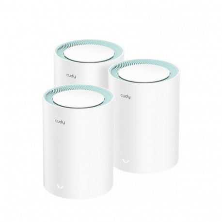 Cudy M1300 3-PACK mesh wi-fi system Dual-band (2.4 GHz / 5 GHz) Wi-Fi 5 (802.11ac) White 2 Internal