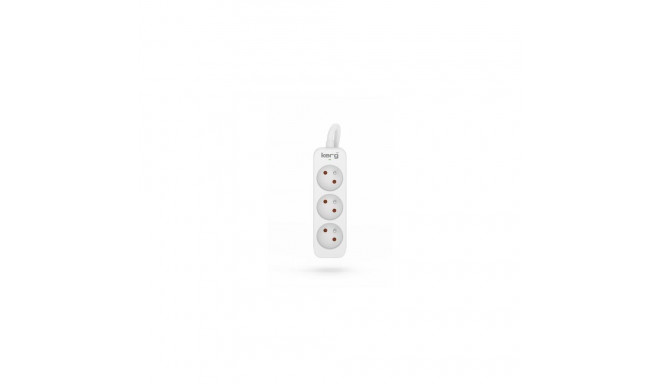 HSK DATA Kerg M02387 3 Earthed sockets - 1 5m power strip with 3x1 5mm2 cable 16A