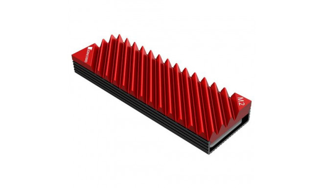 Jonsbo M.2-3 RED computer cooling system Solid-state drive Heatsink/Radiator Black, Red 1 pc(s)