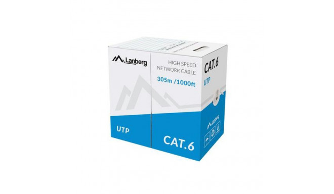 Lanberg LCU6-11CU-0305-S networking cable Grey 305 m Cat6 U/UTP (UTP)