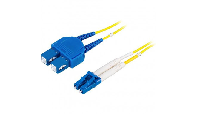 Deltaco LCSC-2S InfiniBand/fibre optic cable 2 m 2x LC 2x SC Yellow