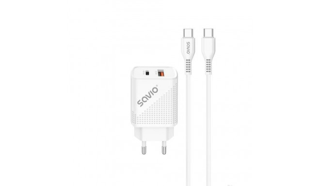 Savio LA-05 mobile device charger Smartphone White AC Fast charging Indoor