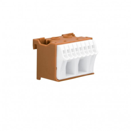 Hager KN10P terminal block Brown, White
