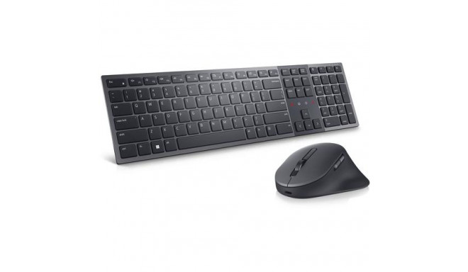 DELL KM900 keyboard Mouse included Office RF Wireless + Bluetooth QWERTZ German Graphite