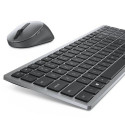 DELL KM7120W keyboard Mouse included Office RF Wireless + Bluetooth QWERTY Nordic Grey, Titanium