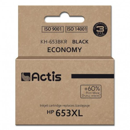 Actis KH-653BKR Ink for HP printer, replacement HP 653XL 3YM75AE; Premium; 20ml; 575 pages; black