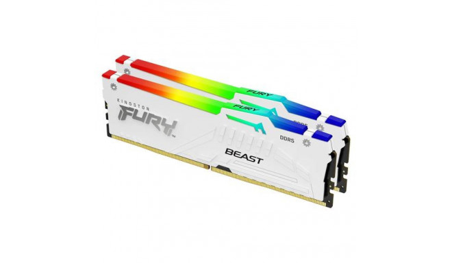 Kingston Technology FURY Beast 32GB 6400MT/s DDR5 CL32 DIMM (Kit of 2) White RGB XMP