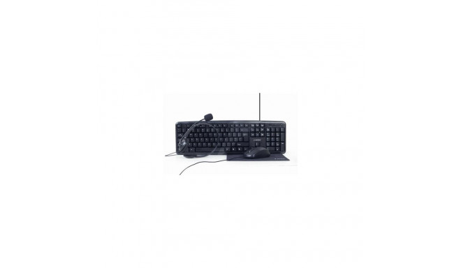 Gembird KBS-UO4-01 keyboard Mouse included Office USB QWERTY US English Black