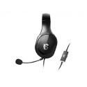 MSI IMMERSE GH20 Gaming Headset &#039;3.5mm inline with audio splitter accessory, Black, 40mm Dr