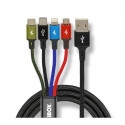 iBox Universal 4 in 1 charging cable I-BOX USB IKUM4W1 - Kabel USB cable 1.2 m Micro-USB A 2 x USB C
