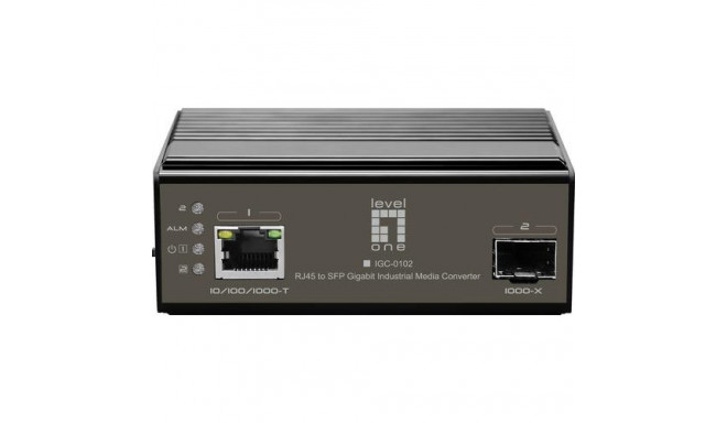 LevelOne IGC-0102 network media converter 1000 Mbit/s Black