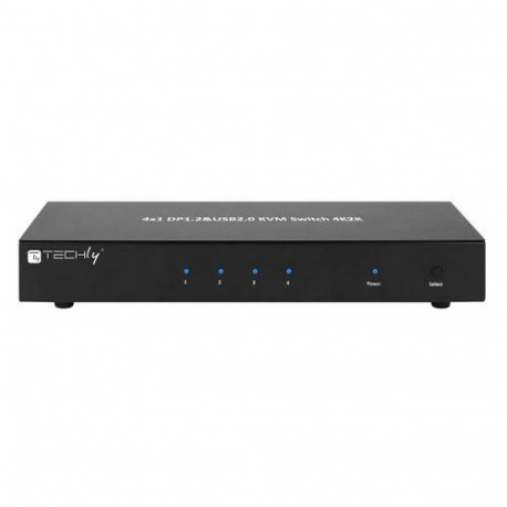 Techly IDATA DP-KVM4 KVM switch Rack mounting Black