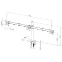 Techly 13-24&quot; Desk Stand for 3 Monitors with Terminal&quot; ICA-LCD 482-T