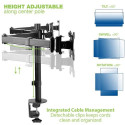 Techly 13-24&quot; Desk Stand for 3 Monitors with Terminal&quot; ICA-LCD 482-T