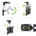 Techly Fold-Up Retractable Ceiling Mount for TV LED/LCD 17&quot;-37&quot; Black