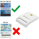 Techly Compact /Writer USB2.0 White I-CARD CAM-USB2TY smart card reader Indoor USB
