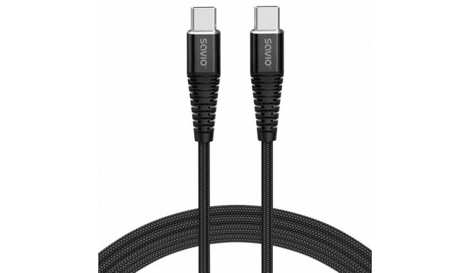 Savio CL-159 USB cable USB 2.0 1 m USB C Black