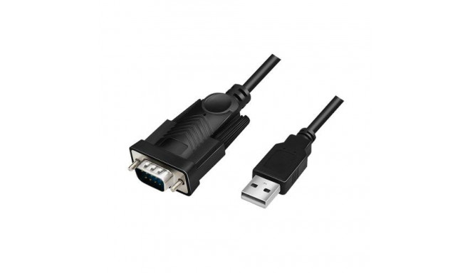 LogiLink AU0048A serial cable Black 1.5 m USB A DB-9