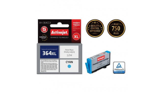Activejet AH-364CCX ink (replacement for HP 364XL CB323EE; Premium; 12 ml; cyan)