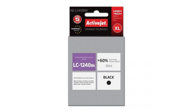 Activejet AB-1240BNX ink (replacement for Brother LC1220Bk/LC1240Bk; Supreme; 30 ml; black)