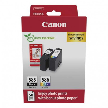 Canon PG-585/CL-586 PVP ink cartridge 2 pc(s) Original Black, Cyan, Magenta, Yellow