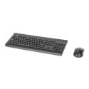 Manhattan MWK7350 Wireless USB Keyboard and Mouse Combo Set One Single USB-A Nano Receiver for Both 