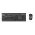 Manhattan MWK7350 Wireless USB Keyboard and Mouse Combo Set One Single USB-A Nano Receiver for Both 